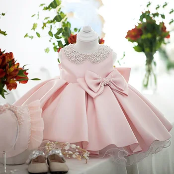 

2020 Baby Girl Chlid Dress Ball Gown Birthday Dress For Newborn Clothing Bow Princess Dress Party And Wedding 3 2 1 Year Dresses