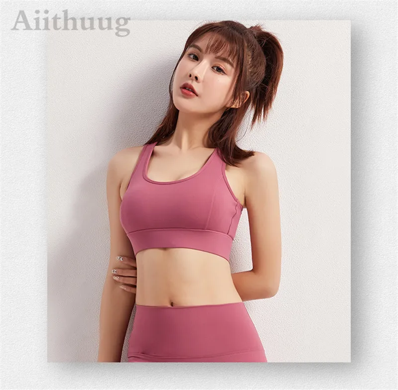 Aiithuug Strappy Sports Bra For Women Sexy Crisscross Back Light Support Yoga  Bra With Removable Cups Breathable Mesh Back - Sports Bras - AliExpress