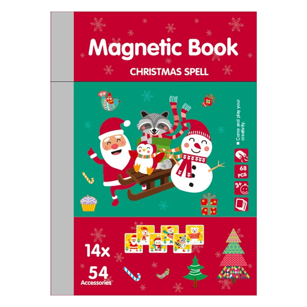 Children Toys Magnetic Puzzle Christmas Gift for Kids Magnetic Book Cute Design Puzzles Magnetic Toy Jigsaw Baby Education Toys