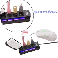 USB 2.0 Hub USB Hub 2.0 Multi USB Splitter Hub Use Power Adapter 4/7 Port Multiple Expander 2.0 USB Hub with Switch for PC 5
