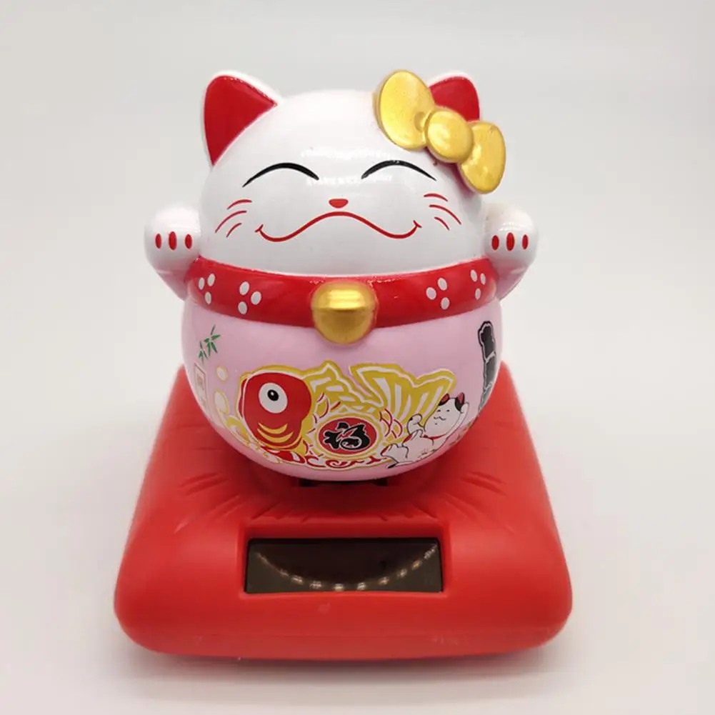 Lucky cat 6 Kuulee, идеальные интерьерные украшения, игрушка на солнечных батареях, автомобильный декор, креативные милые животные, украшения - Название цвета: Lucky cat 6