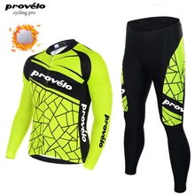 Winter Thermal Fleece Men's Cycling Jersey Set Mountain Bike Bicycle Uniform Long Sleeve Cycling Clothing Road Bicycle Warm Sets