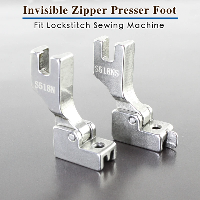 S518 S518N S518S S518NS Invisible Zipper Presser Foot For Industrial Lockstitch Sewing Machine JUKI BROTHER Accessories | Дом и сад