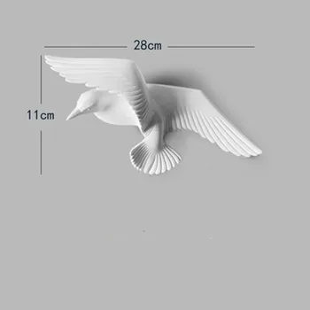 

Nordic Creative Bird Stereo Wall Decoration Wall Hanging Seagull Restaurant Living Room Background Wall Decoration M3115