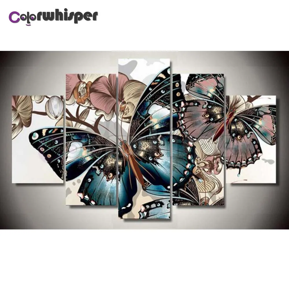 5 шт. Алмазная картина 5D полностью квадратная/круглая дрель бабочка Daimond мозаика