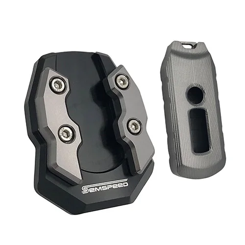 SEMSPEED мотоциклетные adv150 боковая подставка для ключей, Набор держателей, подставка, поддержка, удлинительные колодки, пластина для Honda ADV 150 - Цвет: Серый