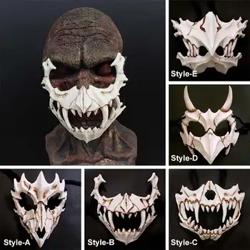 

2020 new Halloween Cosplay Resin Mask Dragon God Mask 2D Horror Animal Theme Party Animal Skull Face Mask Masquerade Scary Mask