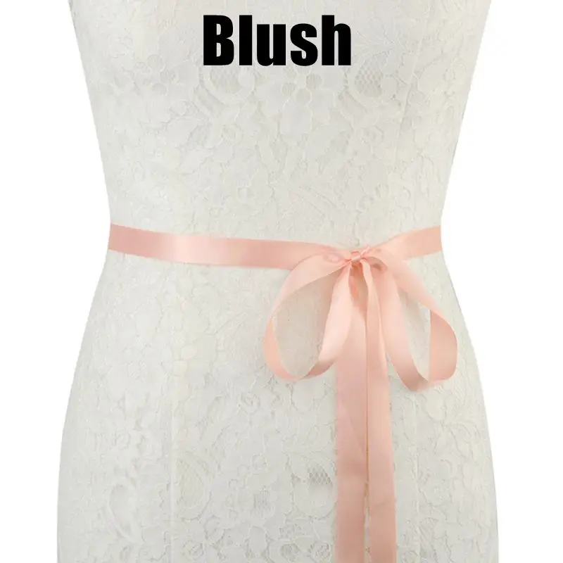 Blush JLZXSY ручной работы кристалл свадебный пояс Стразы свадебное платье пояс Sash Свадебные аксессуары(серебро, золото, розовое золото - Цвет: Blush