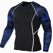 Men's Sports Quick-drying Running Shirts Bodybuilding Tops Long Sleeve Compression Shirts Gym T-Shirt Tight Fitness Rashgard