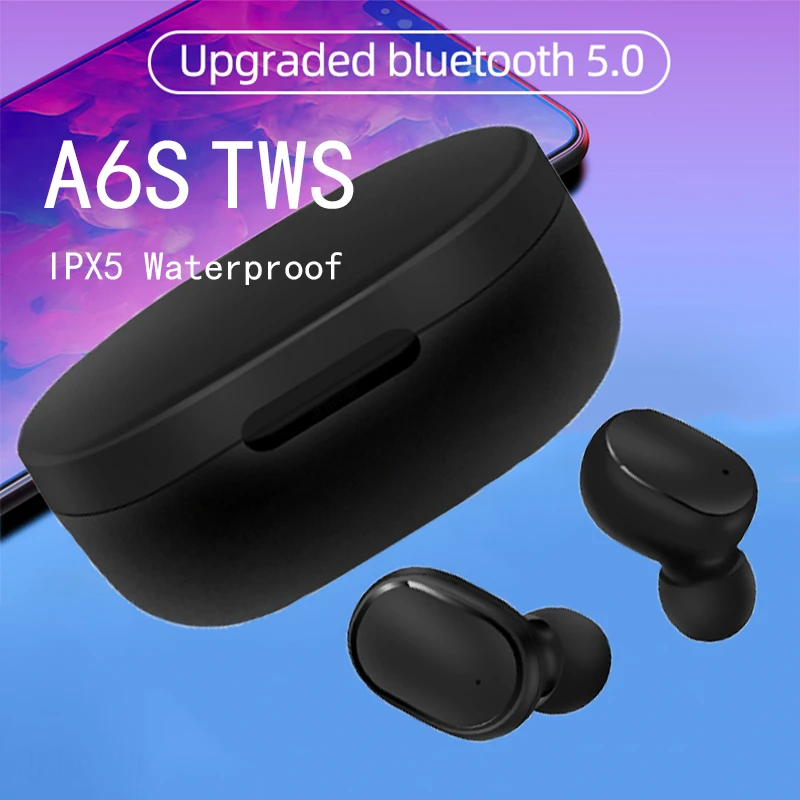 A6S TWS наушники-вкладыши Bluetooth 5,0 наушники мини беспроводные наушники стерео гарнитуры redmi airdots Audifonos Para Celular elari nanopods