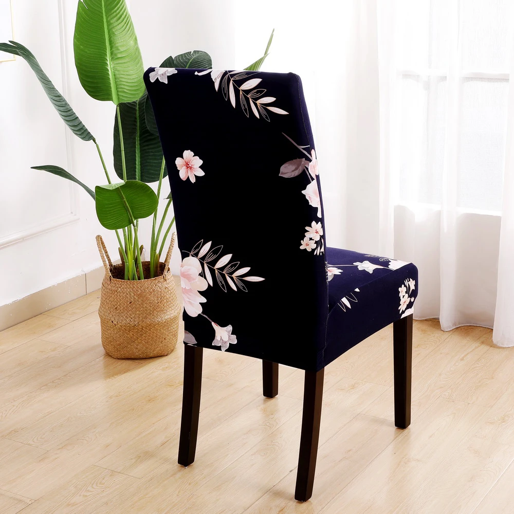 Чехол для стула с принтом, Эластичный чехол для сиденья, используемый для свадебной вечеринки, дома, кухни, столовой, офиса, гостиной