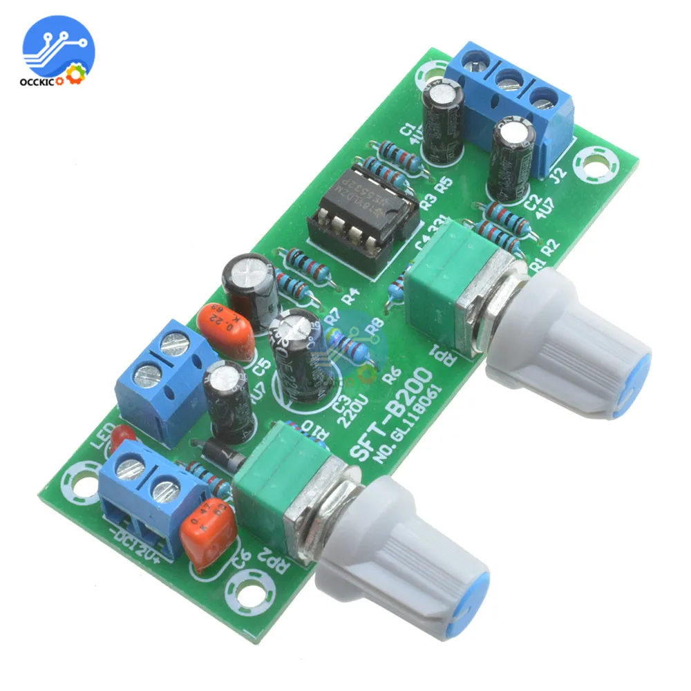 Предусилитель стерео NE5532 Tone Board DC 10-24V сабвуфер низкочастотный фильтр Модуль FR-4 PCB сильный анти-помех