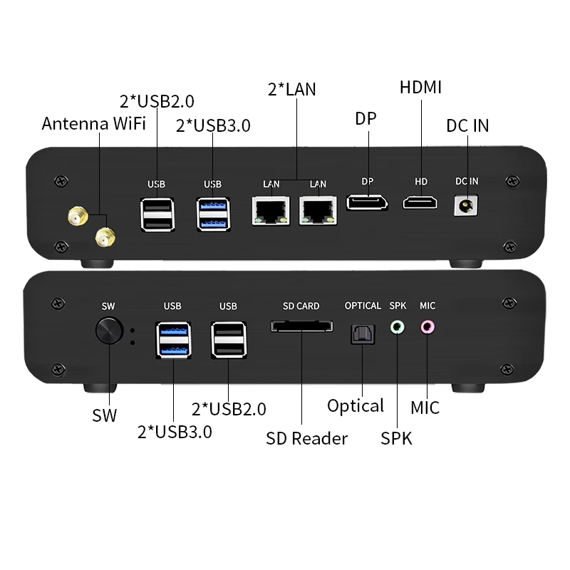 MSECORE i3 7100U i5 7260U i7 7560U gaming Mini PC Windows 10 Desktop Computer game pc barebone linu