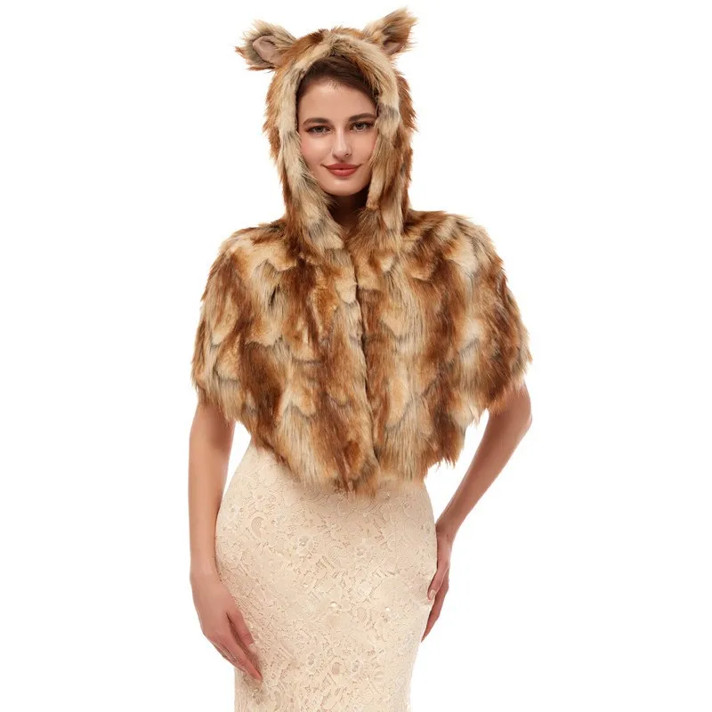 

Adults Formal Jackets Bolero Women Shawl Faux Fur Cape Womens Formal Winter Coat Evening Wraps Shawls Evening Cape Dresses 2020
