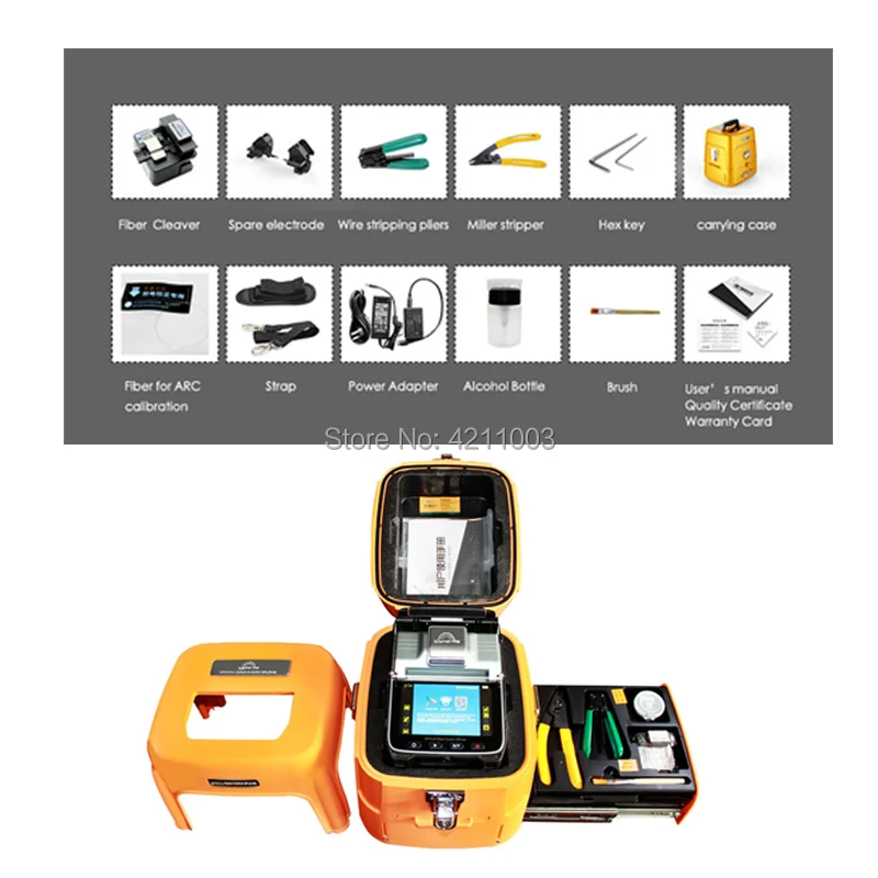 AI-7C Волокно fusion splicer многофункциональный 8 секунд FTTH английское меню полностью автоматическая AI-7 машина для сращивания оптического волокна