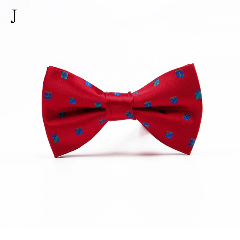 J 1PC New Bow Ties for Men Christmas Tree Bowties For Mens Wedding Cravat Butterfly Tie Casual Fashion Bowknot Bowties Men Gifts - Цвет: J