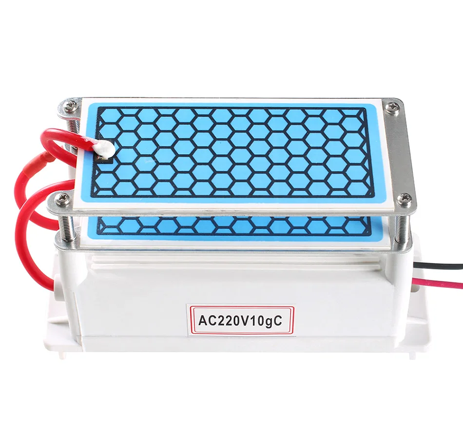

220V 10g Portable Ceramic Ozone Generator Air Purifier Double Integrated Long Life Ceramic Plate Odor Eliminator Sterilization