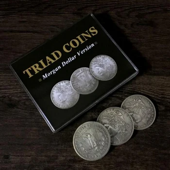 

Triad Coins Mutiplying Close up Magic Tricks Props Toys Professional Magician