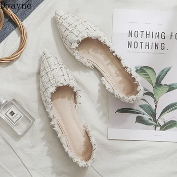 

2019 summer new versatile net red pointed flat side side shallow mouth peas shoes single shoes women's shoes scoop shoes