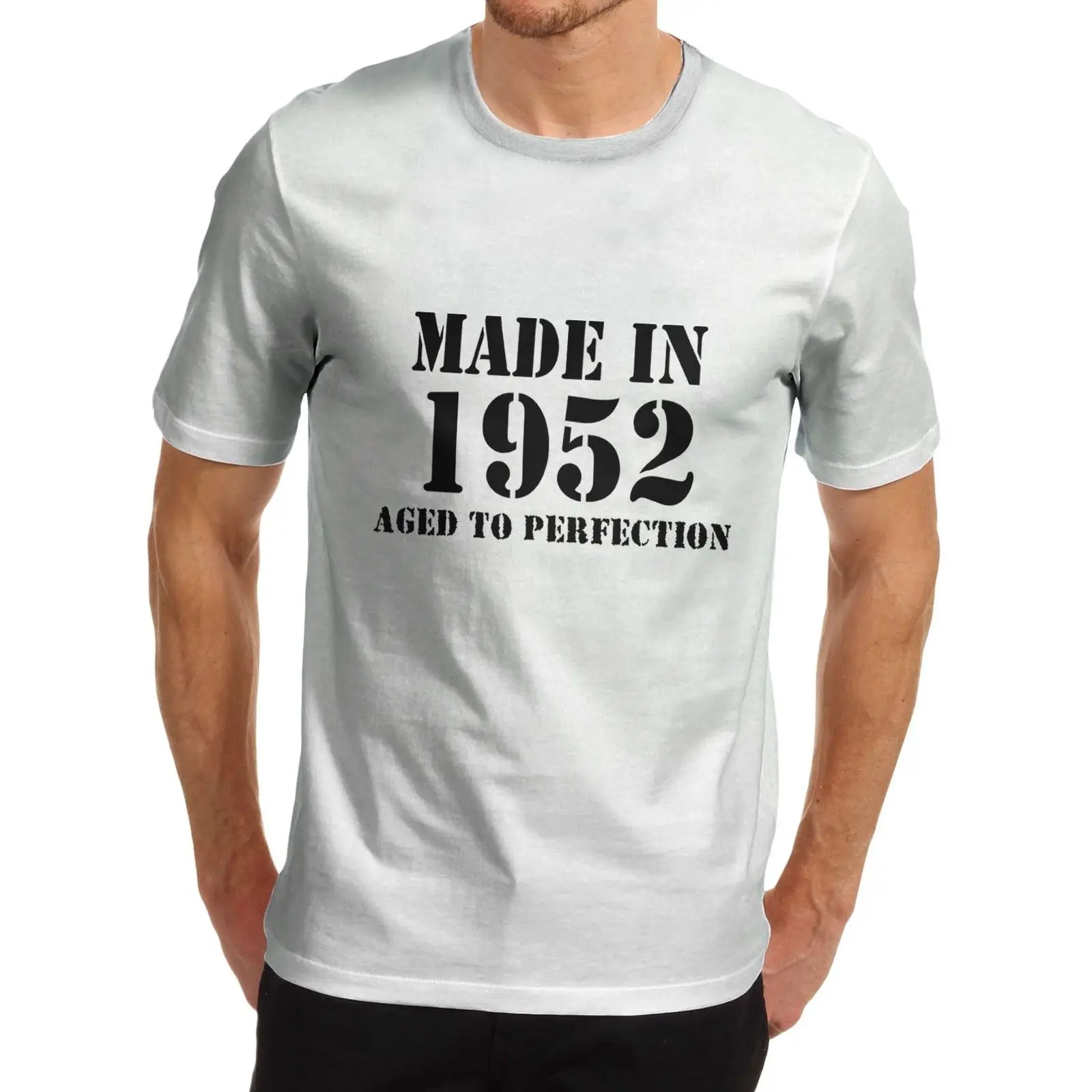 cheap Men #039;s Made In 1952 Aged To Perfection Novelty T Shirt Tops wholesale Tee custom Environmental printed Tshirt cheap wholesale