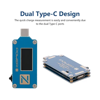 

USB PD Tester Charger Voltage Current ChargerLAB POWER-Z Meter Power Bank Detector FL001C