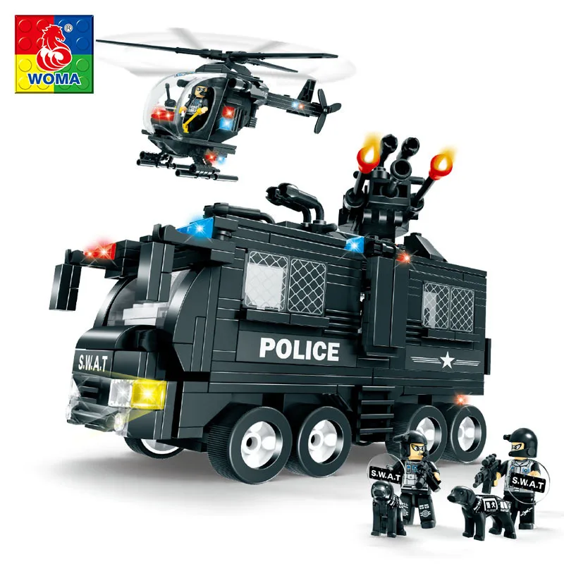 

Wma C0532 SWAT Series Bear Hummingbird No. Reconnaissance Team 6-9-12-Year-Old Assembled Building Blocks Educational Toy