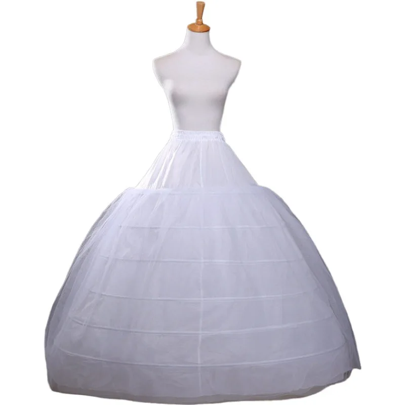 

6 Hoop Petticoat Underskirt For Ball Gown Dress 110cm Diameter Underwear Crinoline Wedding Accessories