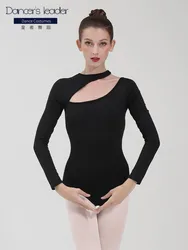 Ballet Leotard For Women's Practice Clothes Left Shoulder Hollow Halter Leotard Ballerina Stage Costumes