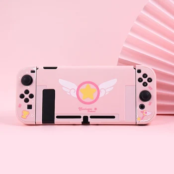 

Girly Pink Protective Case For Nintendo Switch Full Controller Shell Hard Cover NS Game Case Box For Nintendo Switch Accessories