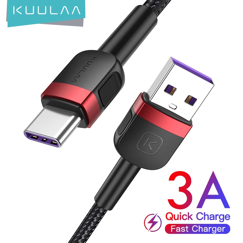USB-кабель KUULAA Type-C для Xiaomi Mi Redmi Note 9 8 7 быстрая зарядка Samsung S9 кабель USBC | Мобильные