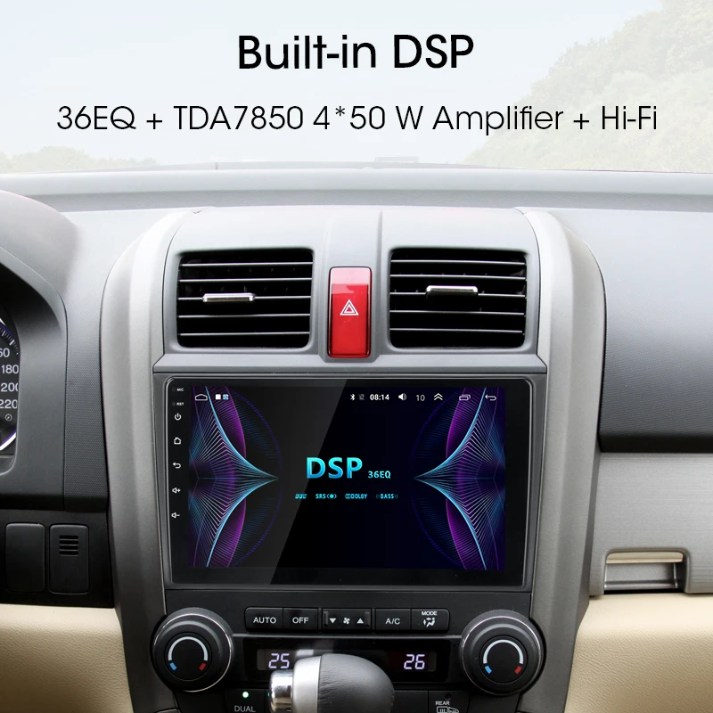 Vtopek Android автомобильный Радио тюнер Автомобильный мультимедийный плеер для Honda CR-V CRV 2007-2011 RDS DSP 4G сеть wifi объемный звук
