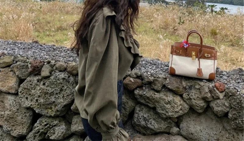 RUGOD Весна Waveselvedge блузка женская блузка с длинным рукавом элегантный топ корейская модная одежда женские рубашки Повседневная рубашка