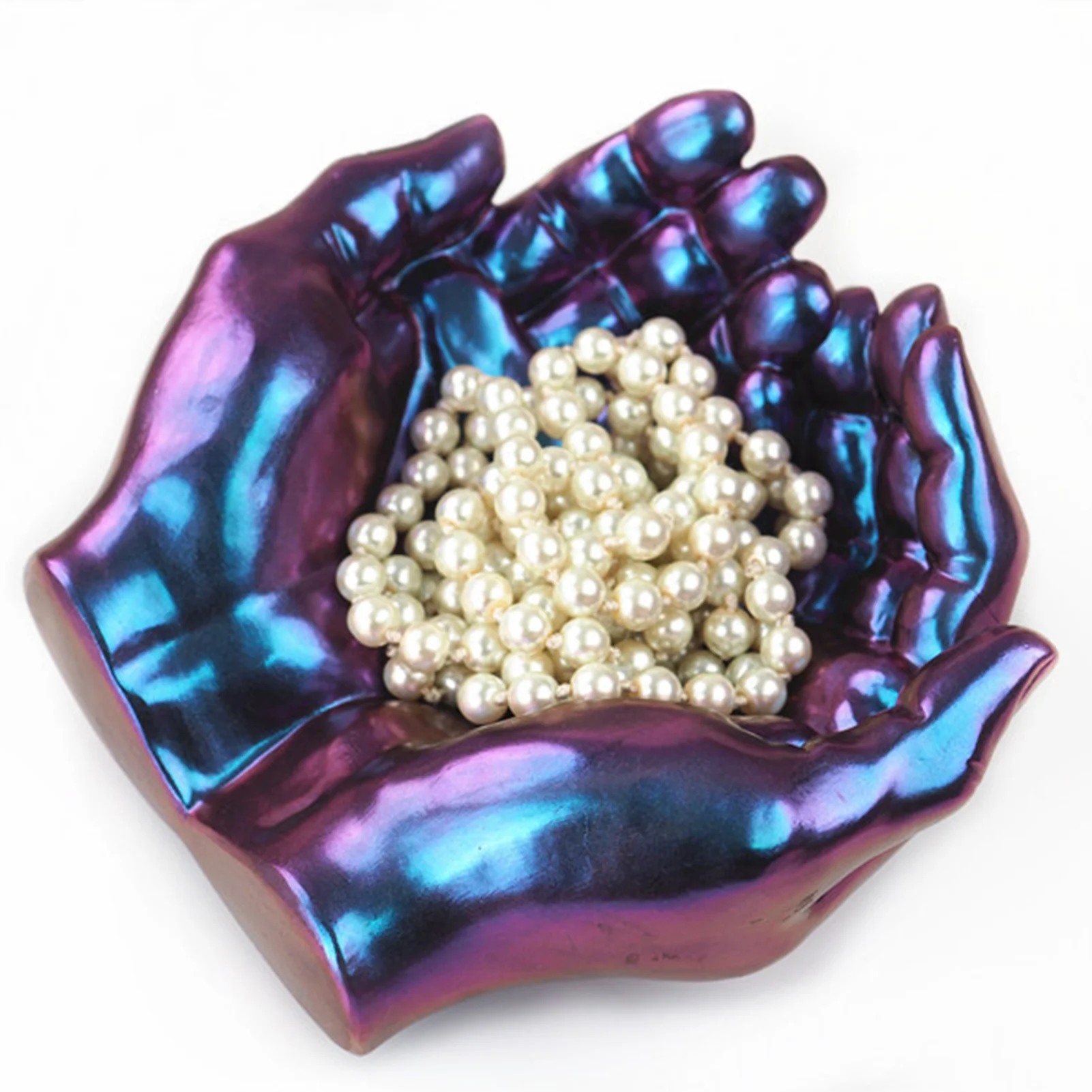 Aouke Two-Handed Silicone Mold Epoxy Resin DIY Palm Ashtray Desktop Ornaments Dish Placement Two-Handed Palm Silicone Mold