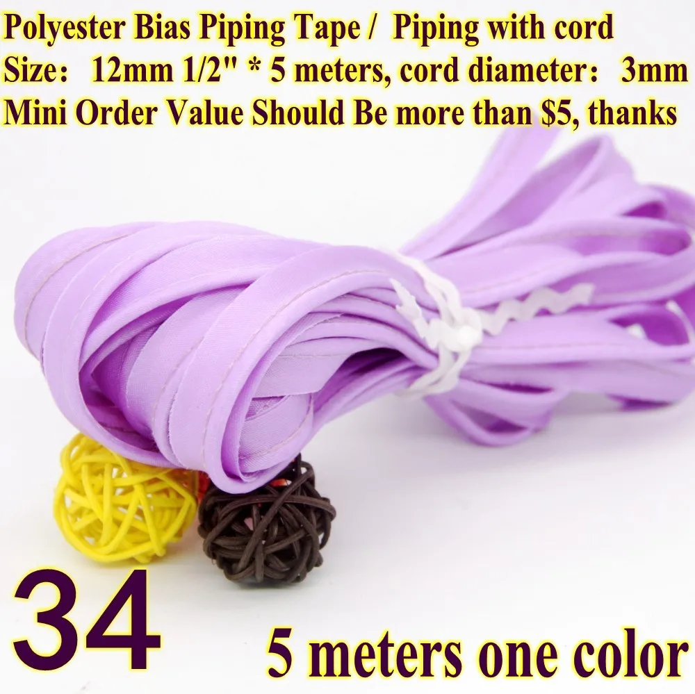 Passamaneria Satinata PEPPERLONELY 12 Mm Con Cordoncino – 5 Metri, Colore Crema, Per Cucito E Tappezzeria - 5