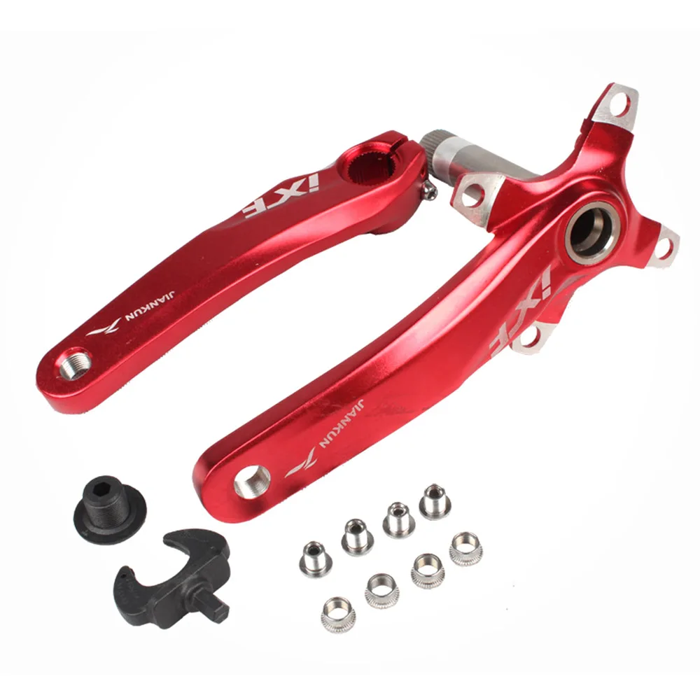 red Велосипедный кривошипный комплект Профессиональный 104 BCD CNC Untralight кривошипный рычаг система для велосипеда горный велосипед BB Кривошип для велосипедных аксессуаров велосипедная часть - Цвет: red