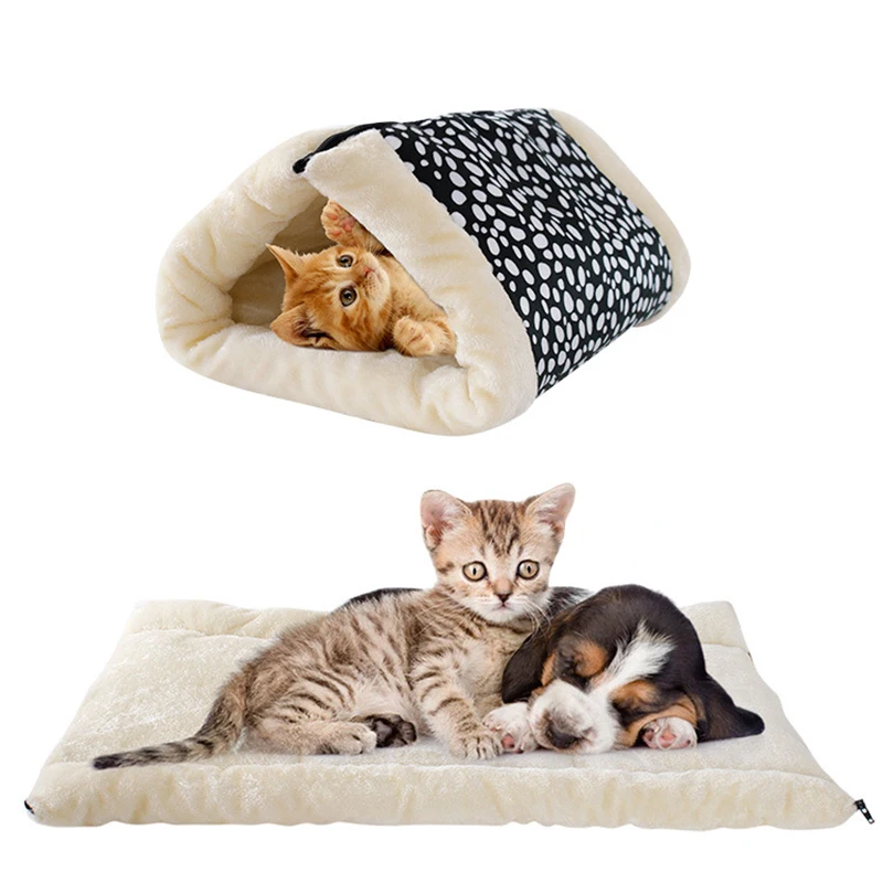 

Foldable Multi Purpose Cat Bed Cats Tunnel Pet Mat Portable Dog House Lazy Sleeping Bag Comfortable And Warm Pets Sleep Supplies