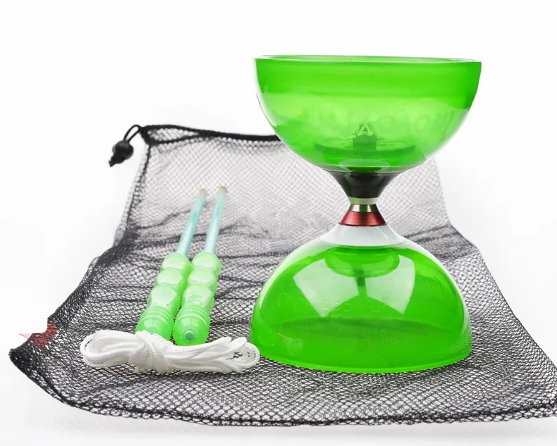 Зеленый Спортивная игрушка 3 подшипника детская Diabolo с ручками струны жонглирование Классические игрушки китайский йо-йо игры Спортивные Подарки Детские игрушки, игры на открытом воздухе - Цвет: Зеленый
