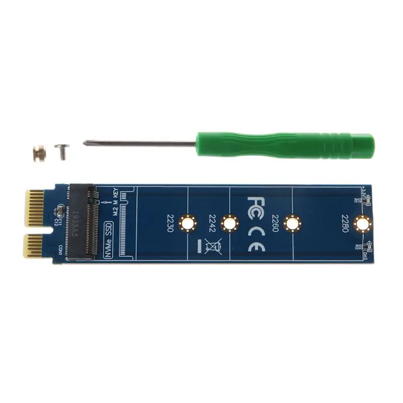 Адаптер PCIE для M2 NVMe SSD X1 Raiser PCI-E PCI Express M Соединитель в форме ключа поддерживает 2230