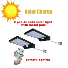 2/4pcs LED Solar Power Garden light Path light PIR Motion Sensor waterproof Night Sensor Wall lamp Outdoor Patio Street Security