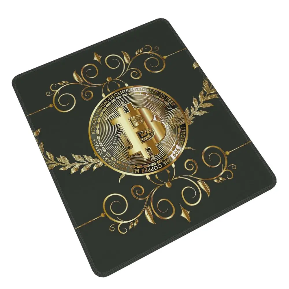 Bitcoin Gold Coin Mouse Pad Crypto Cryptocurrency Ethereum Btc Blockchain Waterproof Soft Mat Rubber Office Home Deco Mat