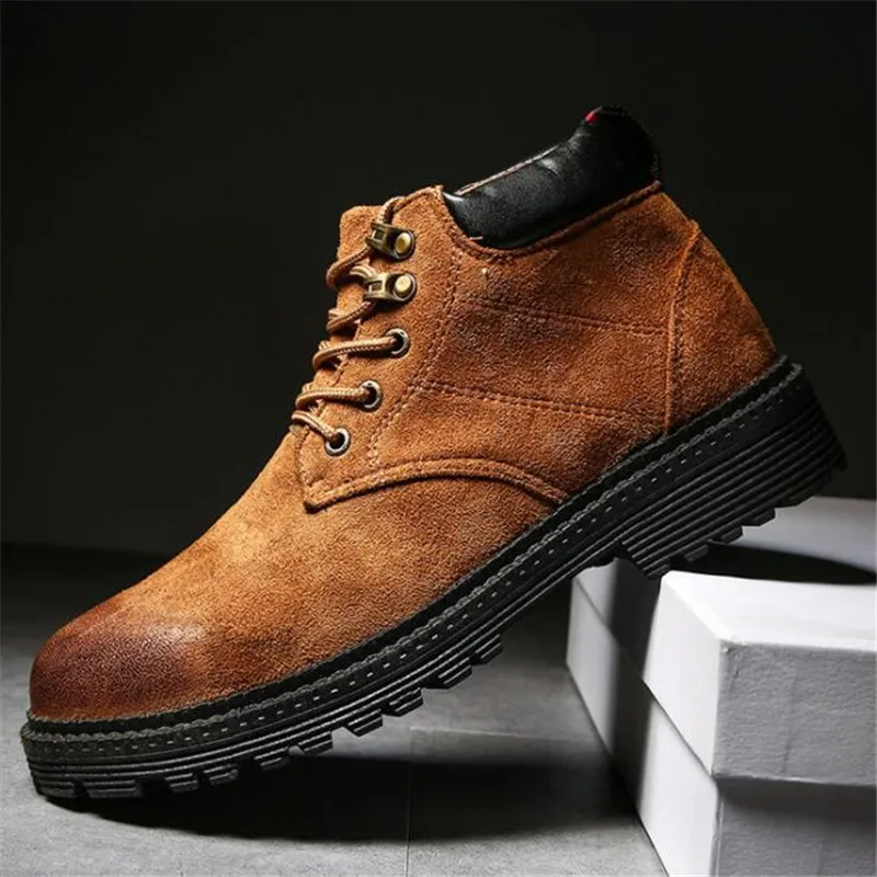 New men's boots tooling retro casual England boots men's shoes autumn and winter high boots zapatos de hombre high top sneakers