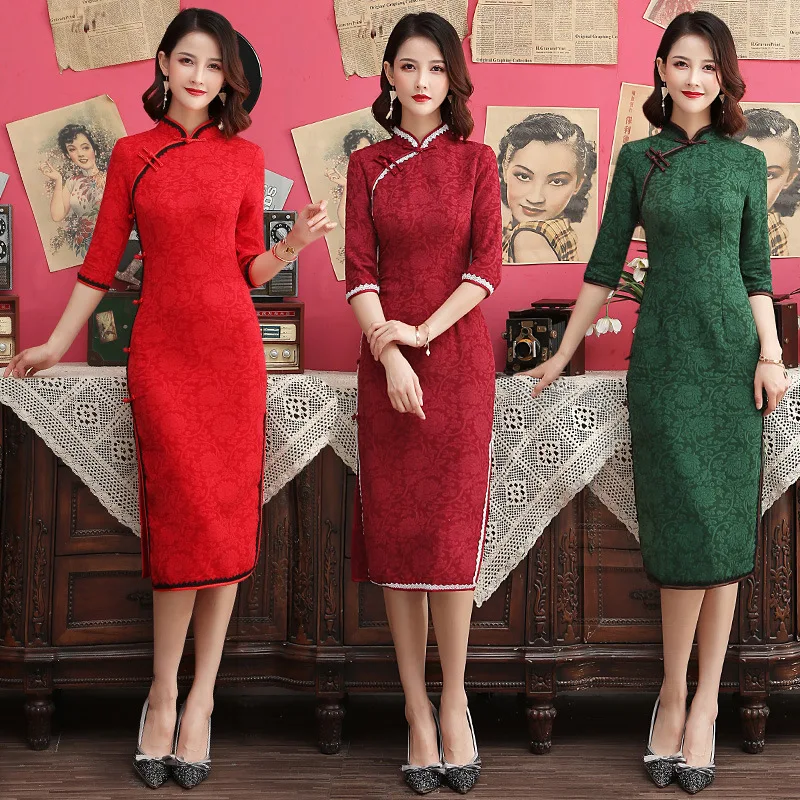 FZSLCYIYI новинка 2019 хлопковое женское традиционное китайское платье чонсам Vestidos с