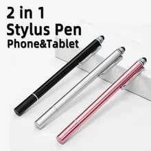 2 em 1 caneta stylus para tablet smartphone grosso desenho fino lápis capacitivo universal android tela móvel nota caneta de toque