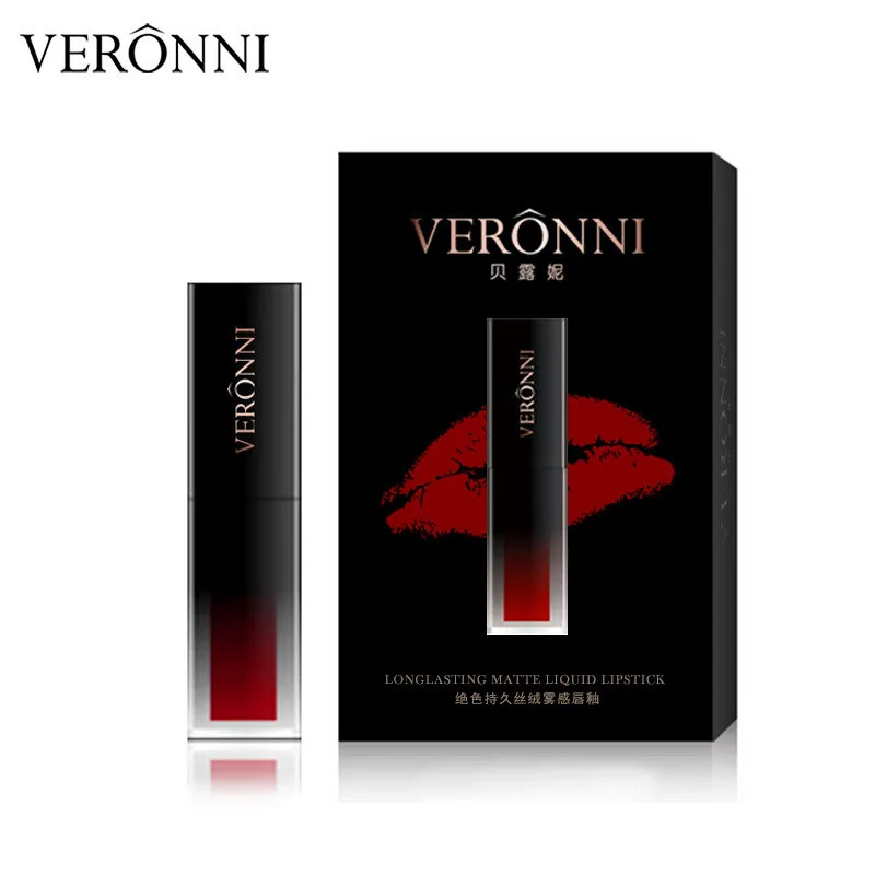 

VERONNI Durable Non-stick Cup Non-fading Velvet Mist Lip Gloss Lipstick помада