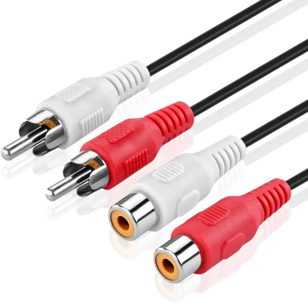 Удлинительный кабель RCA (25 футов) 2RCA аудио удлинитель адаптер шнур провод