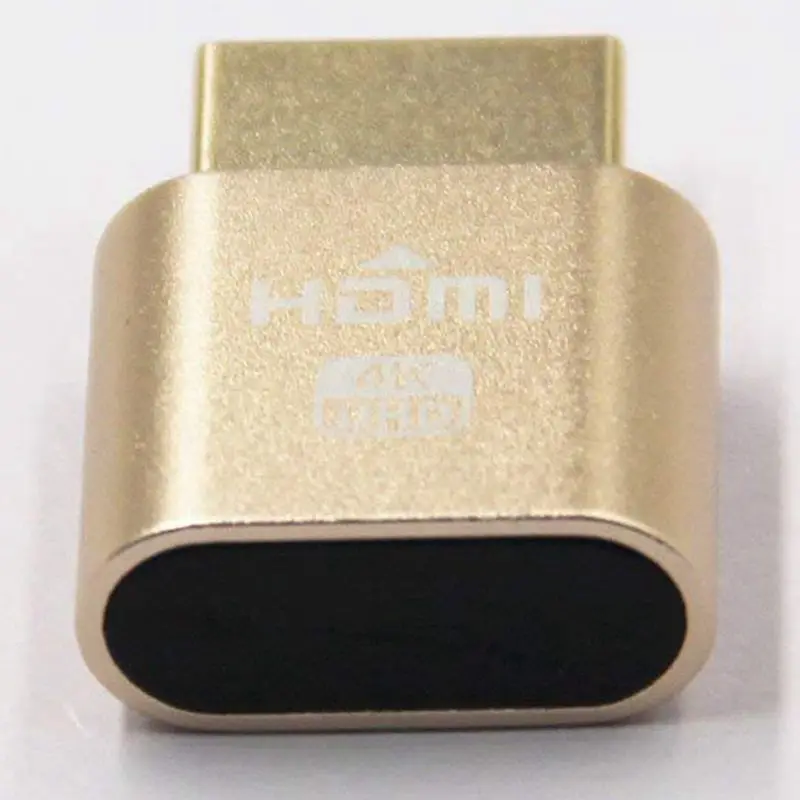 VGA адаптер виртуального дисплея HDMI 1 4 DDC EDID пустышка эмулятор отображения (золото)|
