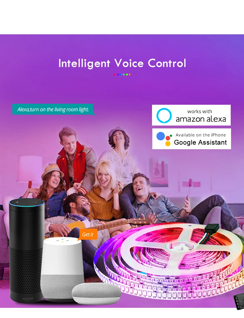 Wifi Светодиодная лента SMD2835 RGBW RGB 12 в 24 В лента приложение ИК контроллер работает с Amazon Alexa Google Home 5 м 234 светодиодный/м Диодная лента