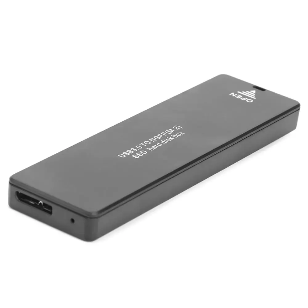 VKTECH NGFF SATA M.2 для type-C 3,0 SSD чехол для жесткого диска M2 2242 2260 2280 внешний жесткий диск Корпус для ПК Универсальный - Цвет: Черный