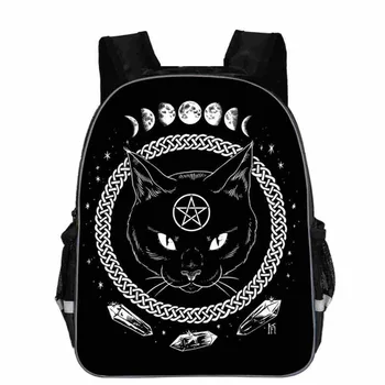 

New Witching Hour Backpack Black Cat For Teenagers Boys Girls Toddler Animal Kid School Book Bags Men Women Rock Mochila Bolsa
