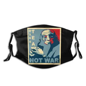 

Iroh Make Tea Not War Avatar The Last Airbender Reusable Mouth Mask With PM2.5 Filters Unique Design